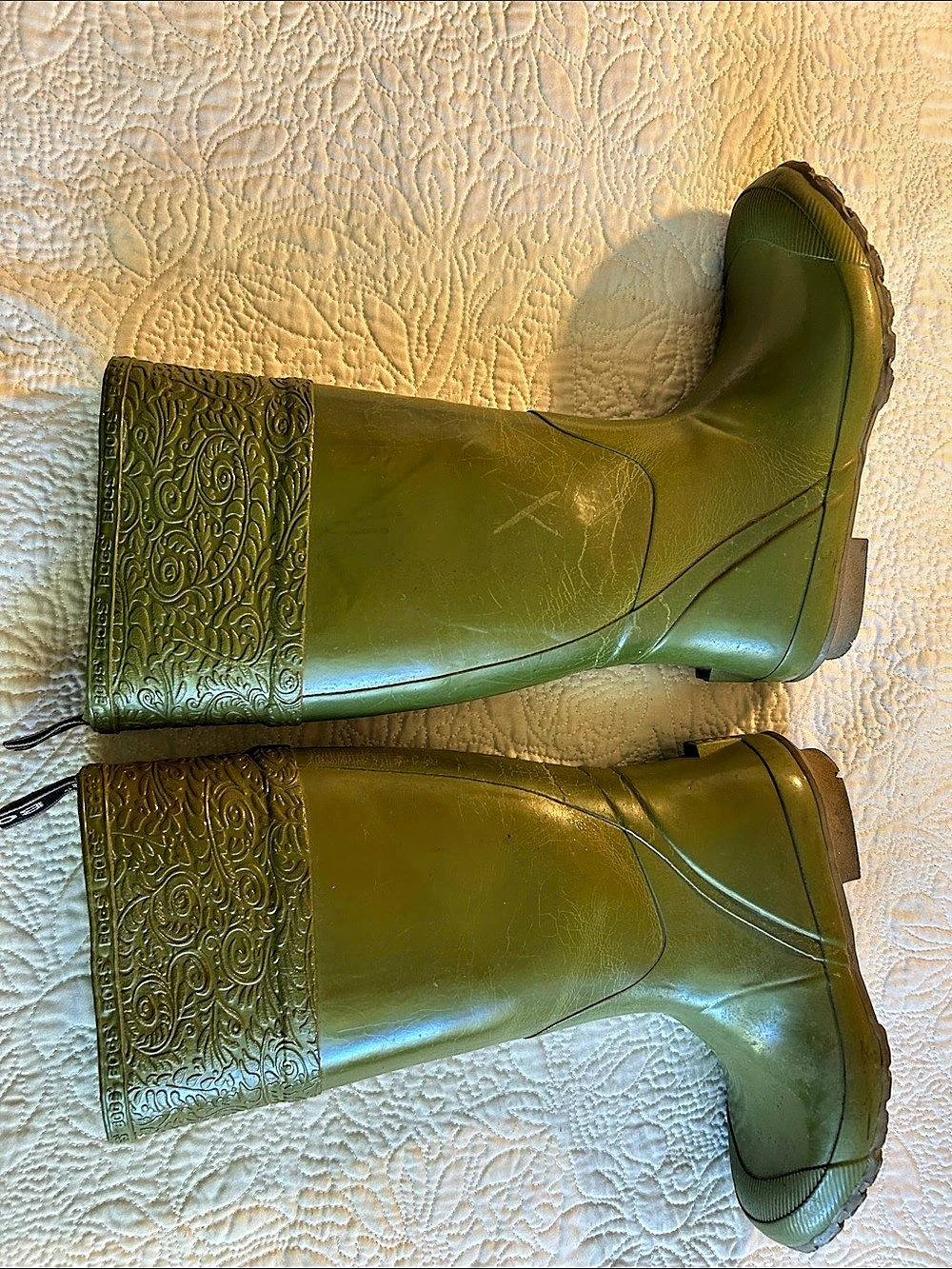 BOGS Balance Ruff Green Rain Boots US 9